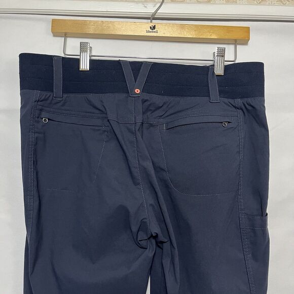 Title Nine Womens Navy Color Performance Stretch Crop Pants Size 10 - Picture 10 of 14
